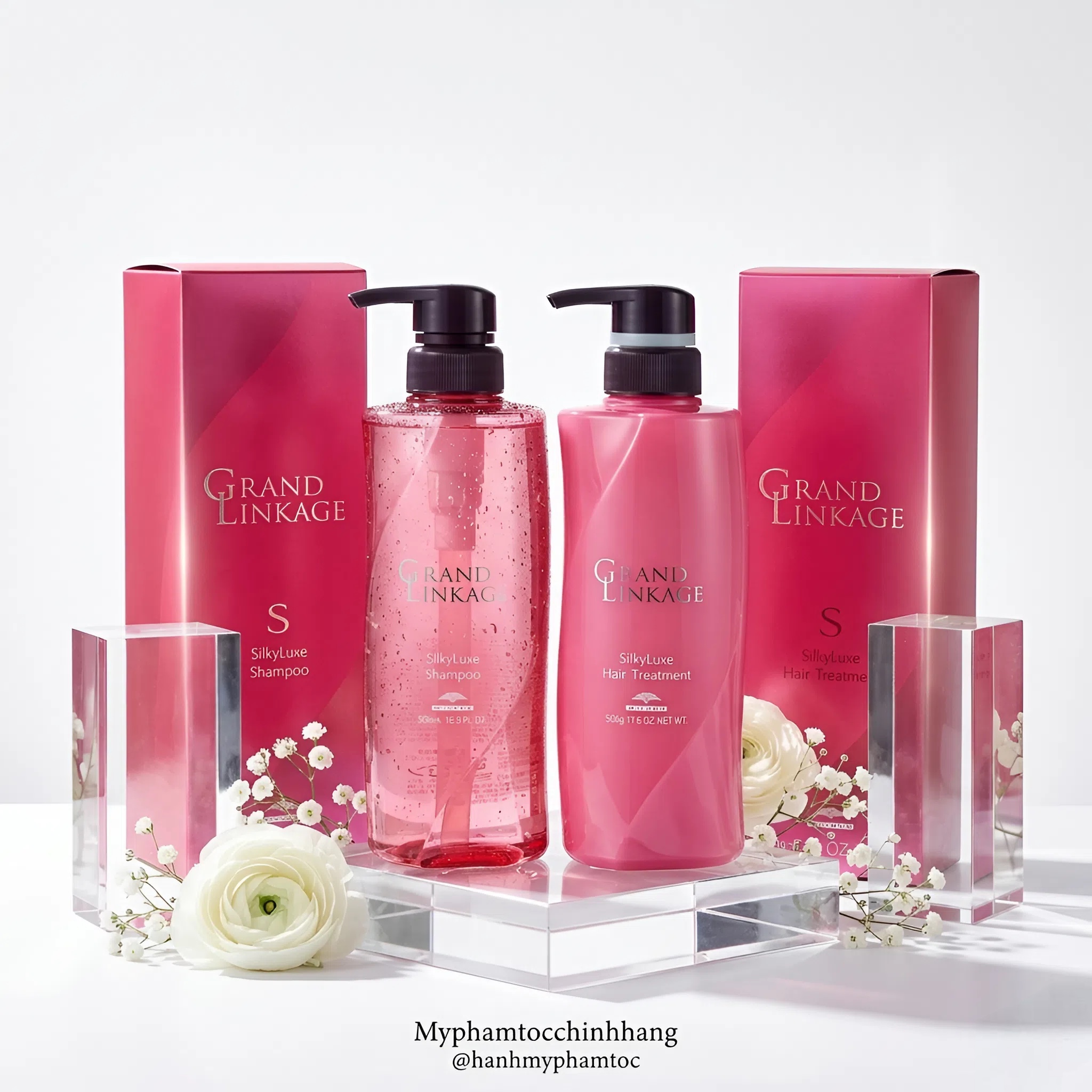 Dầu gội Milbon giữ màu mượt tóc Grand linkage 500ml