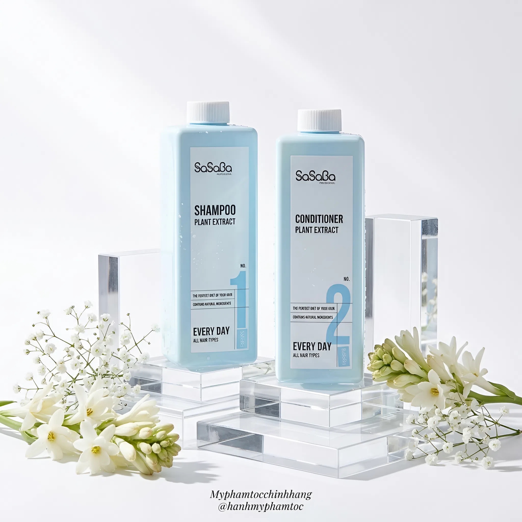 Cặp Dầu Gội Và Dầu Xả SASABA Extra No.1 & No.2 800ml