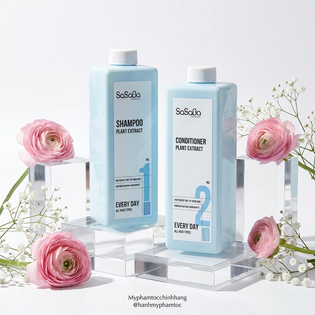Cặp Dầu Gội Và Dầu Xả SASABA Extra No.1 & No.2 800ml