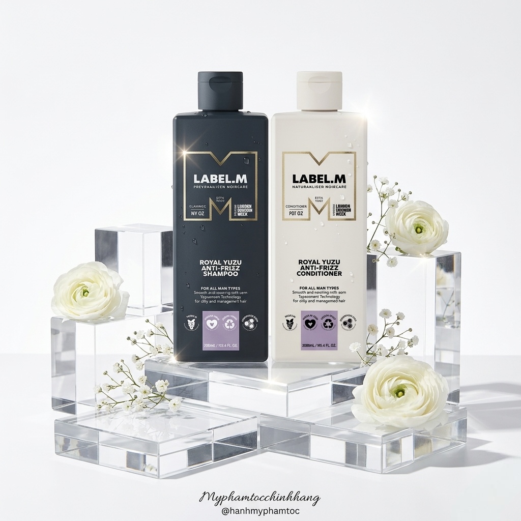 Dầu gội và dầu xả chống xù rối Label.m Anti-Frizz Shampoo & Conditioner
