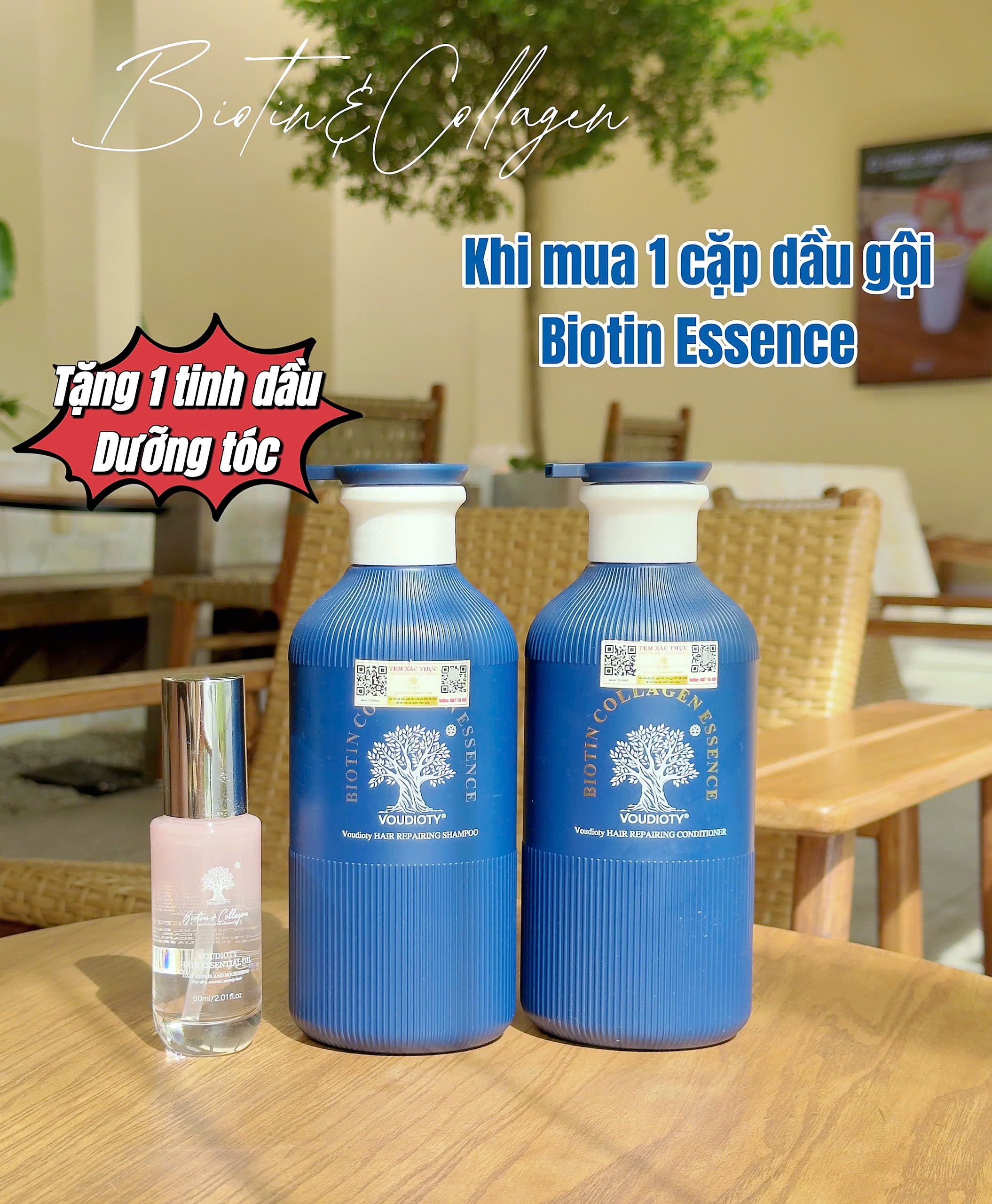 DẦU GỘI XẢ BIOTIN COLLAGEN BLUE XANH HƯƠNG NƯỚC HOA 500ML