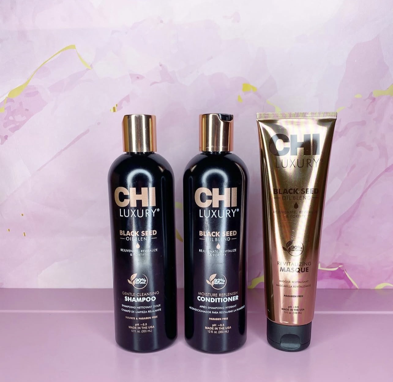 Dầu gội xả CHI Luxury Black Seed Oil(CHI Luxury Black Seed Oil Gentle Cleansing Shampoo & Moisture Replenish Conditioner) 355ml 739ml