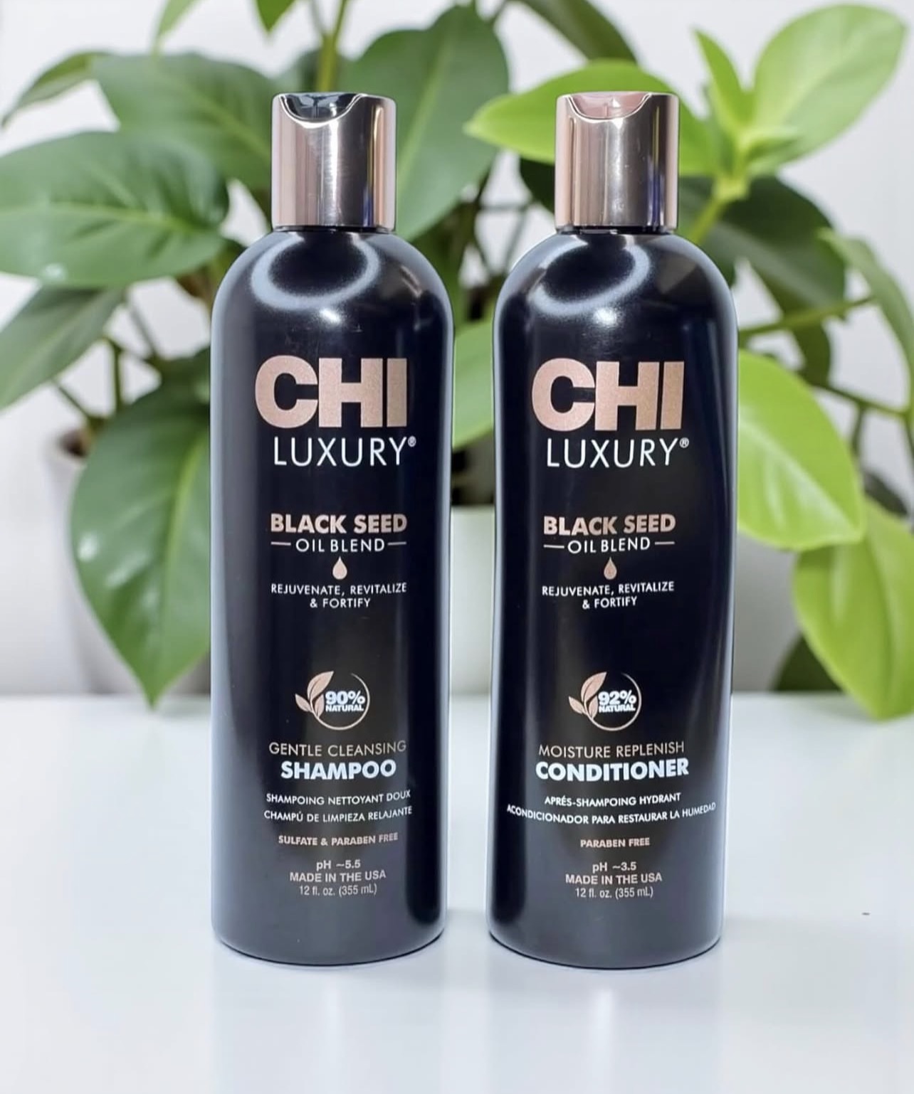 Dầu gội xả CHI Luxury Black Seed Oil(CHI Luxury Black Seed Oil Gentle Cleansing Shampoo & Moisture Replenish Conditioner) 355ml 739ml