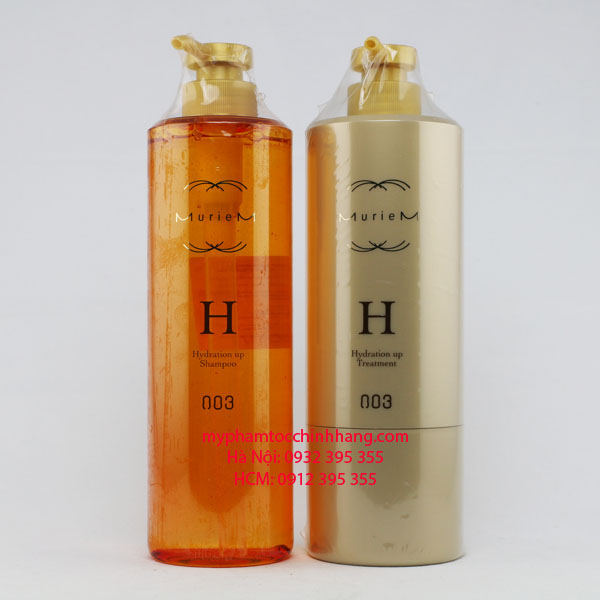 Dầu gội và dầu xả dưỡng ẩm Number three Muriem 003 H (Muriem Gold Hydration Up Shampoo H / Treatment H) 660ml