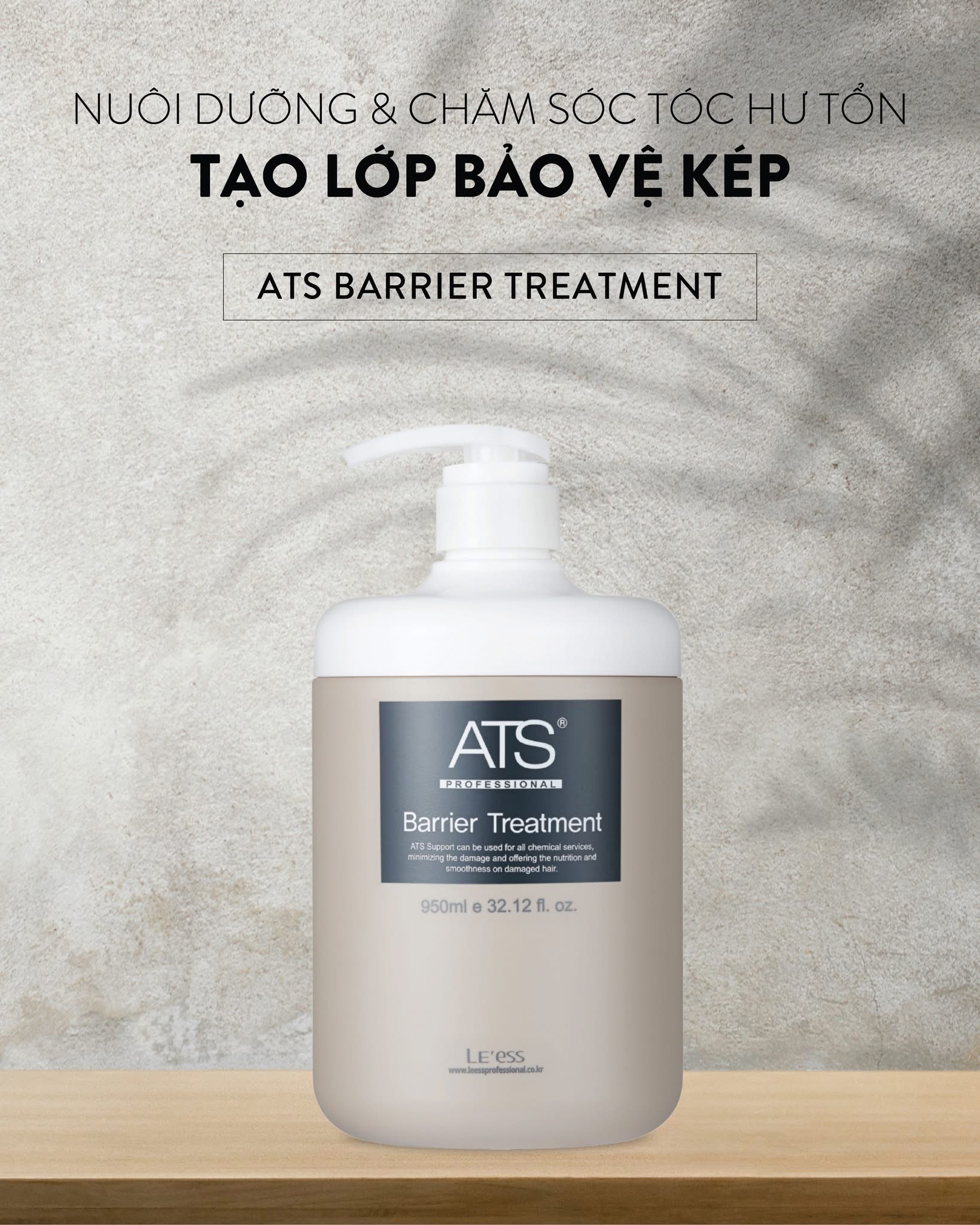 Kem hấp ATS Barrier Treatment Damaged Hair Mask Conditioner 950ml