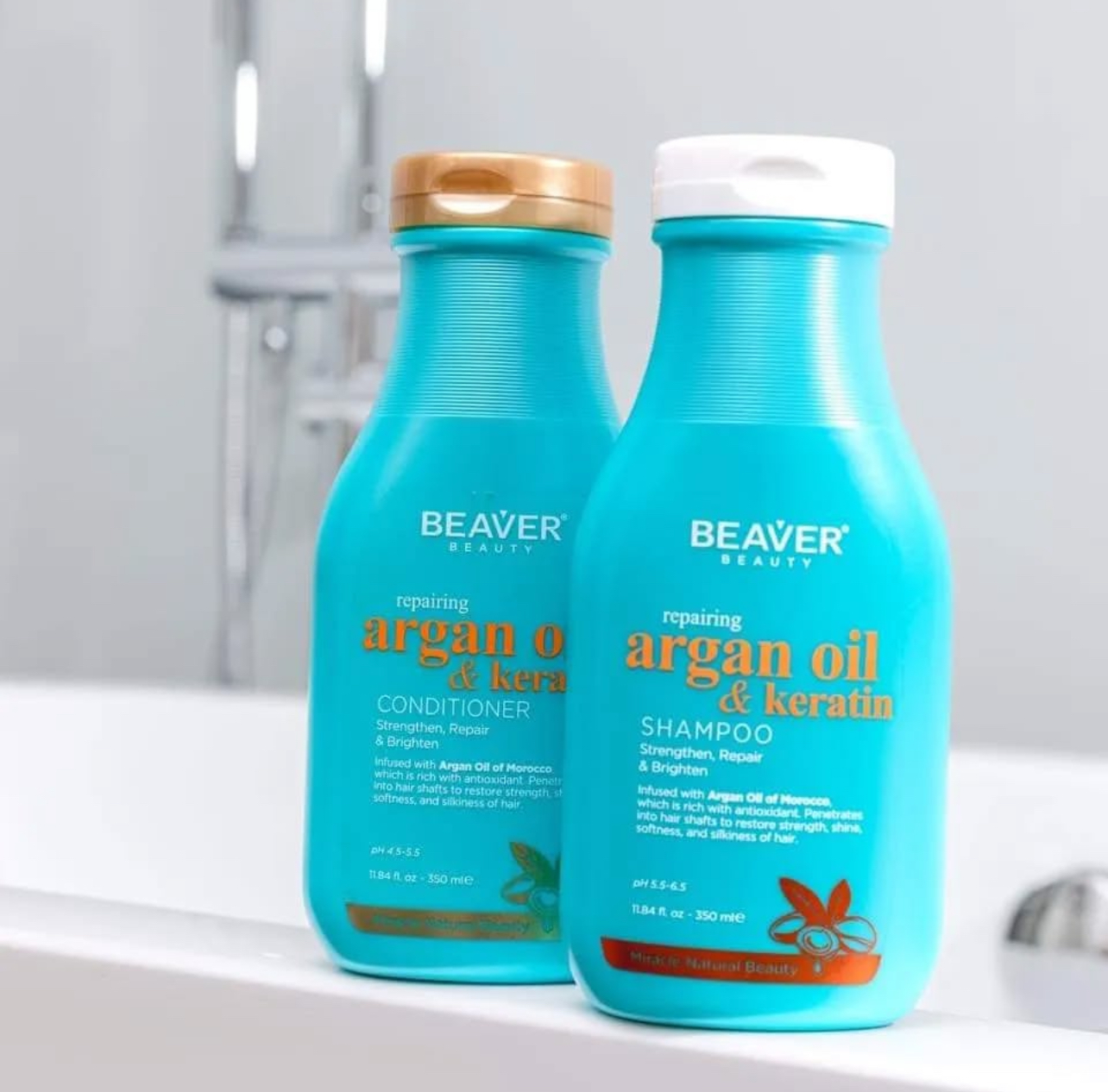 Dầu gội xả BEAVER tinh dầu Argan dưỡng ẩm phục hồi tóc (BEAVER Argan Oil Moisturizing Shampoo & Conditioner)