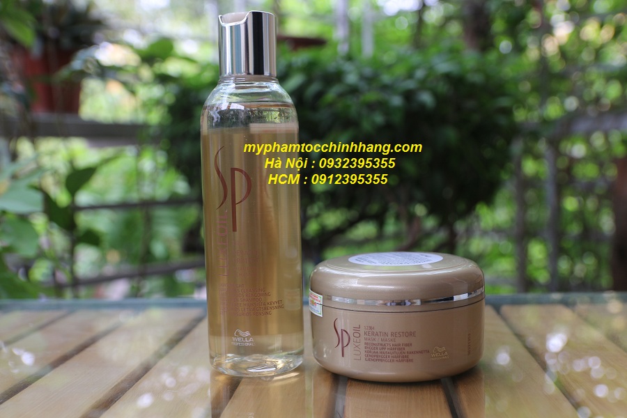 DẦU GỘI ARGAN VÀ MẶT NẠ DƯỠNG PHỤC HỒI SP LUXEOIL 1000ML-400ML