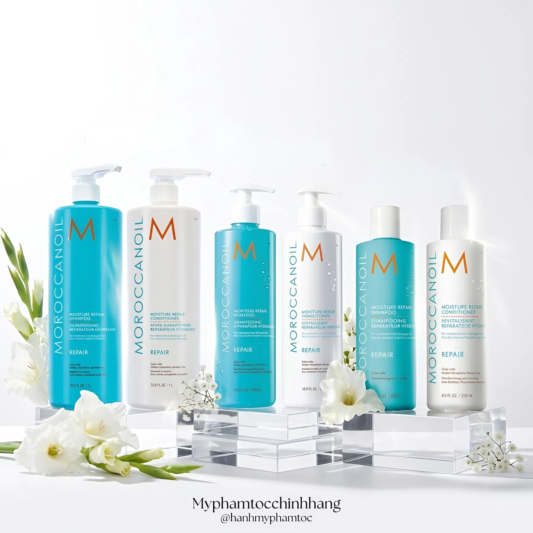 Dầu Gội & Dầu Xả Phục Hồi Moroccanoil Moisture Repair Shampoo & Conditioner