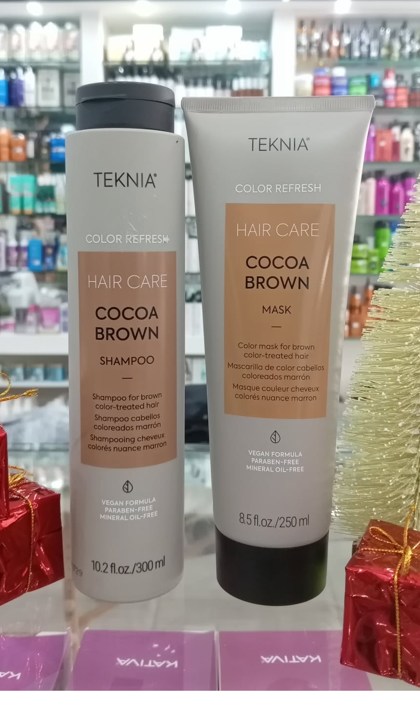 Dầu gội xả cho tóc nhuộm màu nâu LAKME Teknia Cocoa Brown 300ml - 250ml