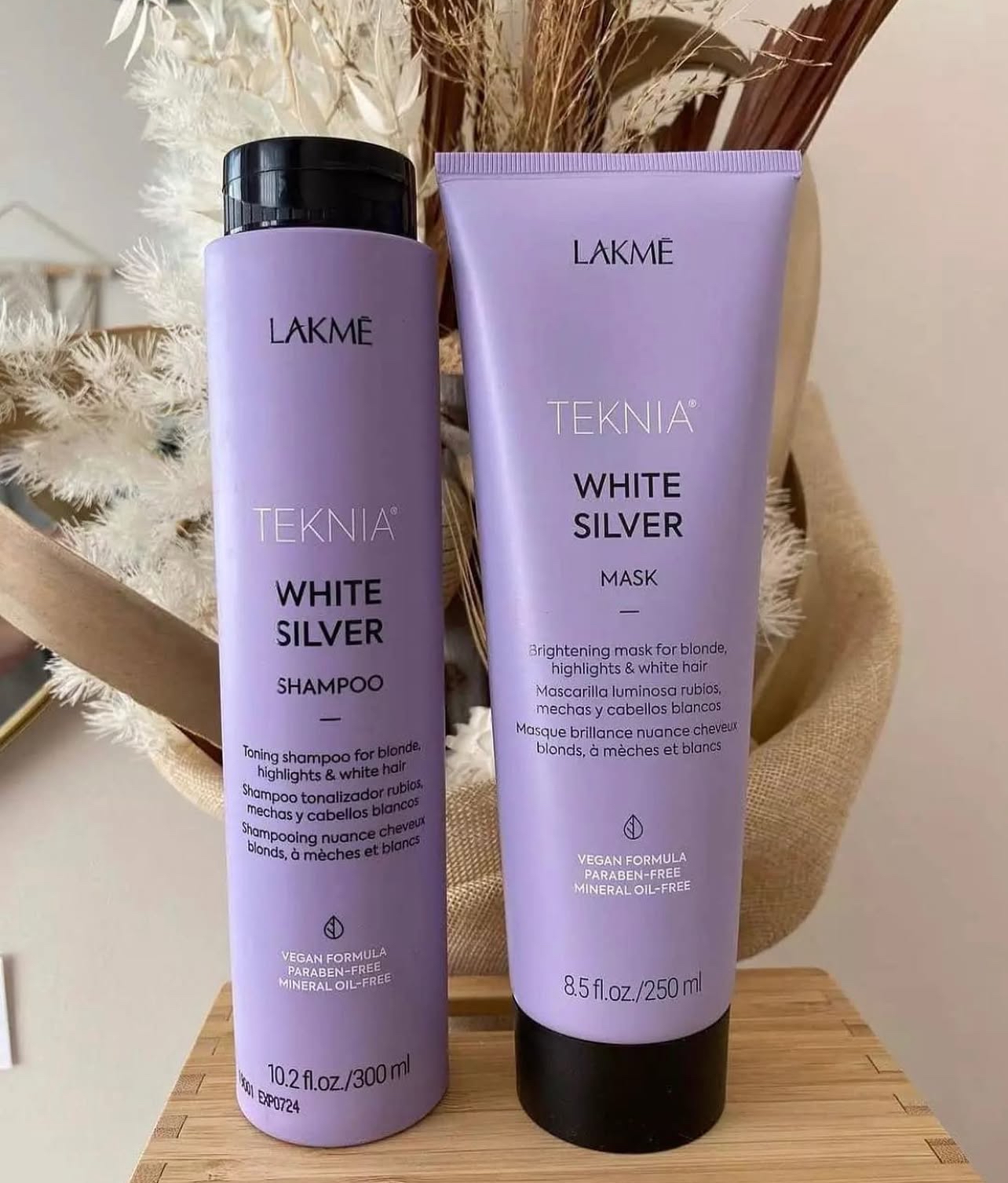 DẦU GỘI XẢ LAKME TEKNIA CHO TÓC NHUỘM MÀU BẠC 300ML - 250ML