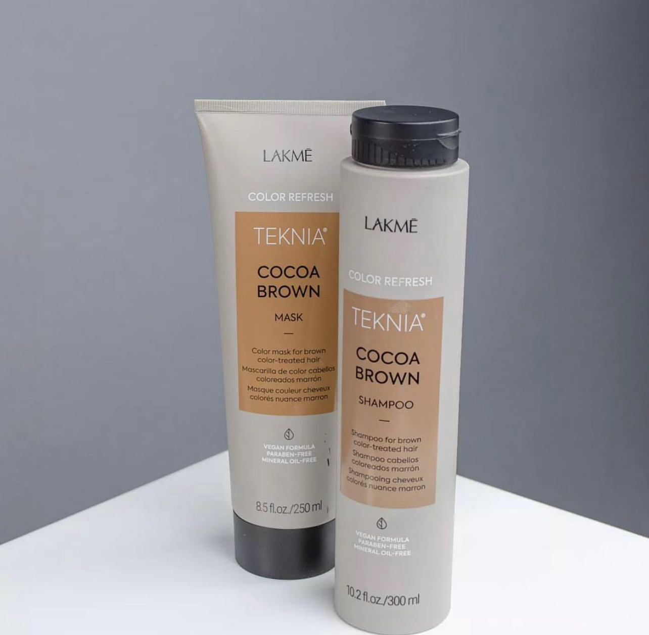 Dầu gội xả cho tóc nhuộm màu nâu LAKME Teknia Cocoa Brown 300ml - 250ml