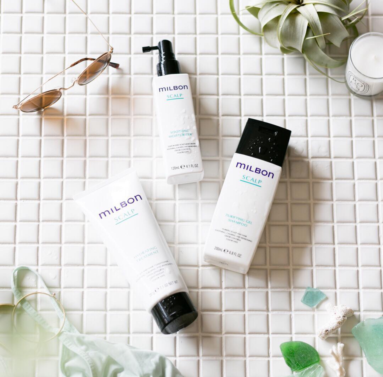 Gội Milbon Purifying gel và Xả Hydrating giải quyết 5 vấn đề về da đầu 200ml-500ml