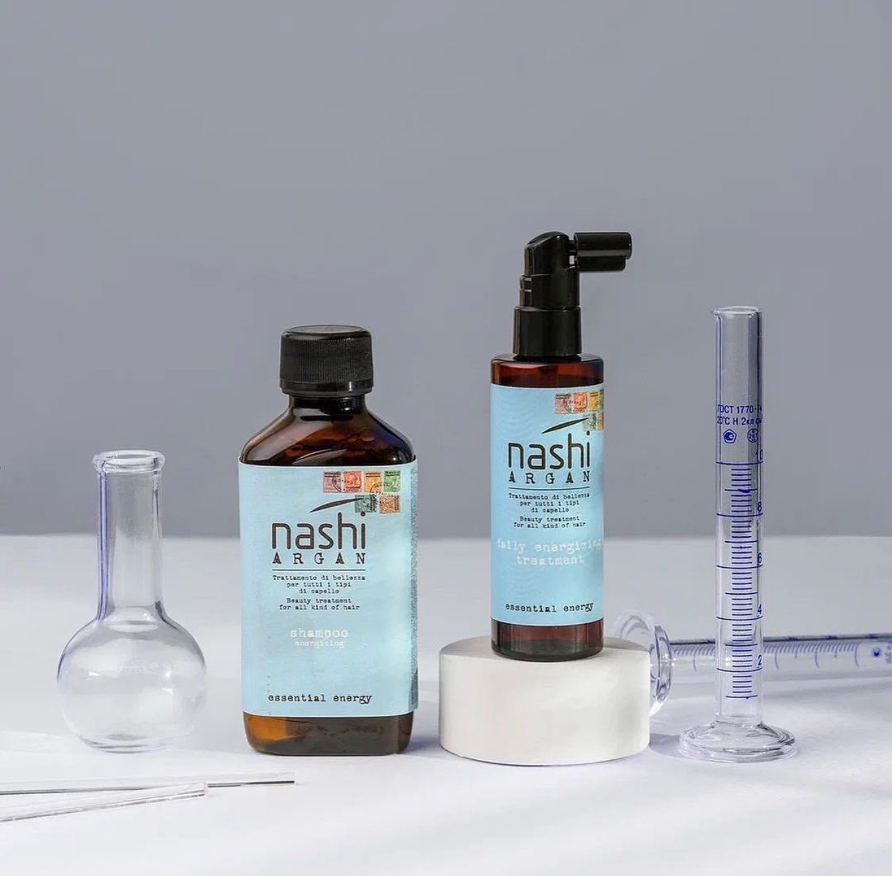 Bộ dầu gội – dầu xả chống rụng tóc Nashi Energy -Nashi Argan Energy Shampoo & Conditioner