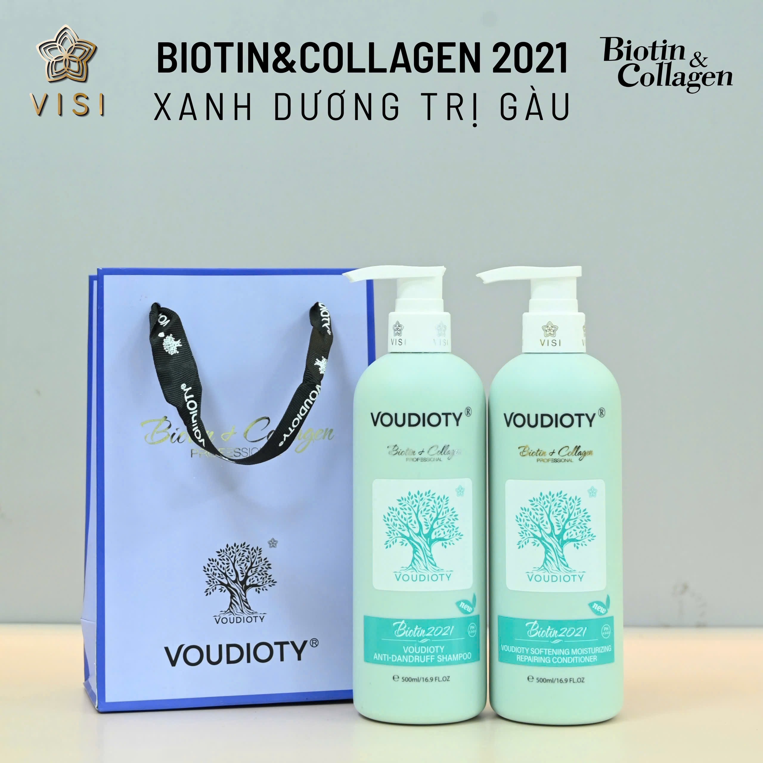 Dầu gội xả Biotin & Collagen trị gầu siêu mượt 500ml - 1000ml