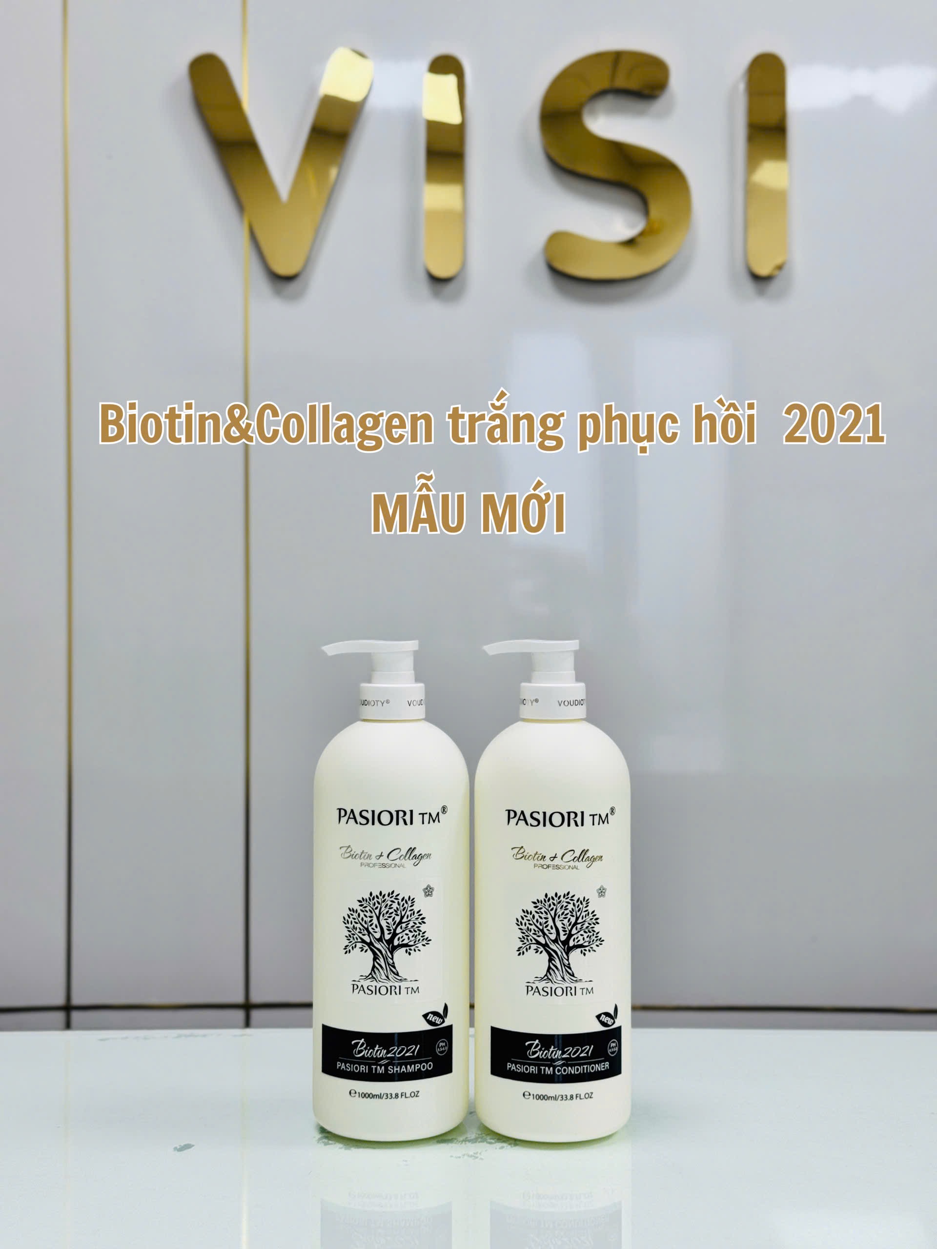 Dầu gội xả trắng phục hồi chống rụng Biotin & Collagen 500ml - 1000ml