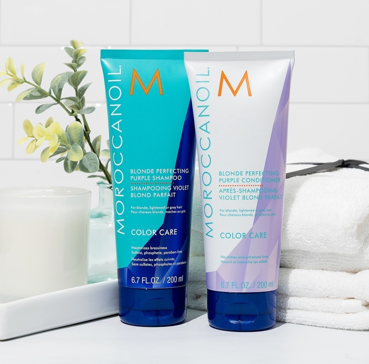 Dầu Gội Moroccanoil Tím Khử Ánh Vàng (Moroccanoil Blonde Perfecting Purple 200ml/ 1000ml