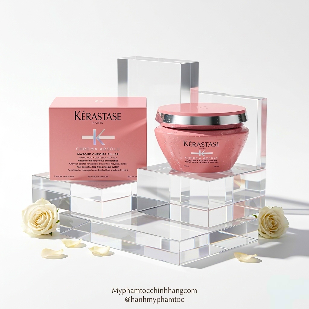Dầu gội xả, măt nạ cho tóc nhuộm Kerastase Chroma Absolu Bain Riche Chroma Respect 250ml 200ml 1000ml