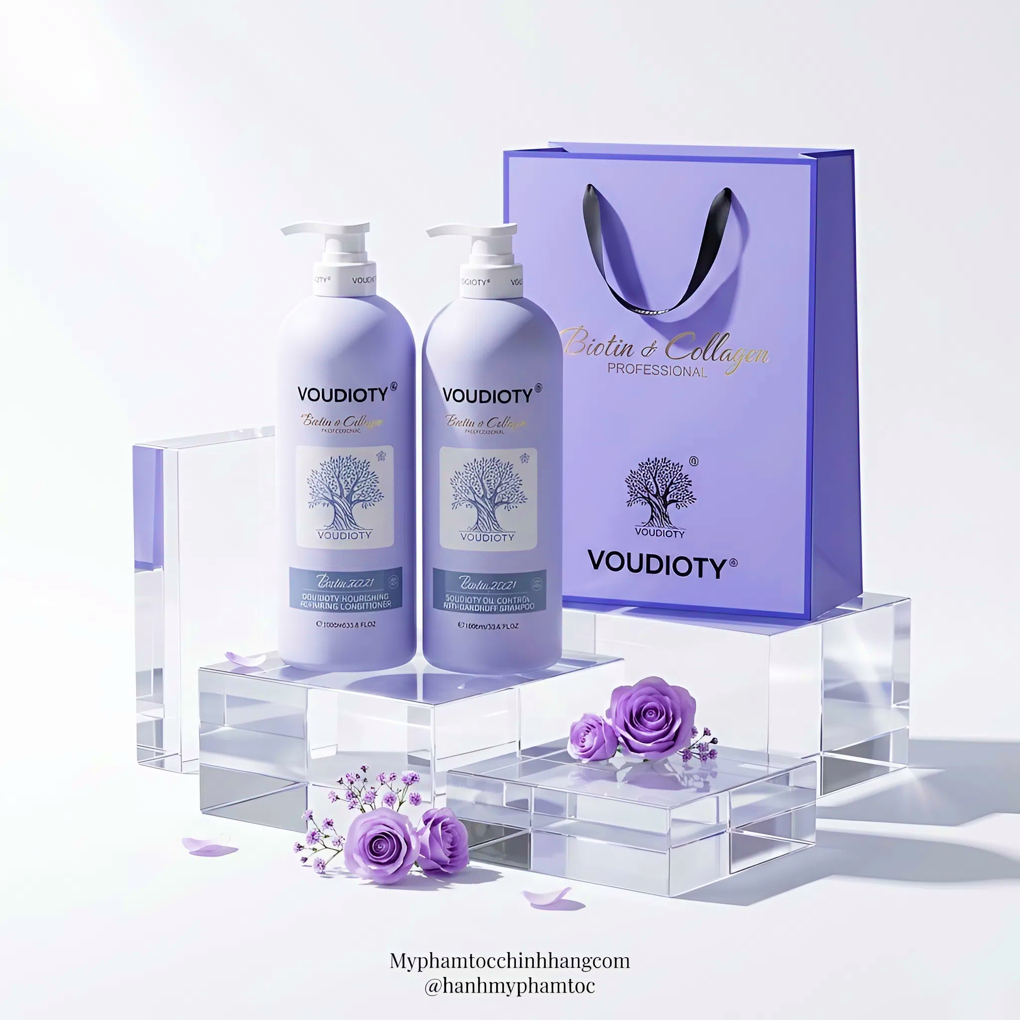 BIOTIN&COLLAGEN TÍM 2 IN 1 KIỀM DẦU, TRỊ GẦU 500ML 1000ML