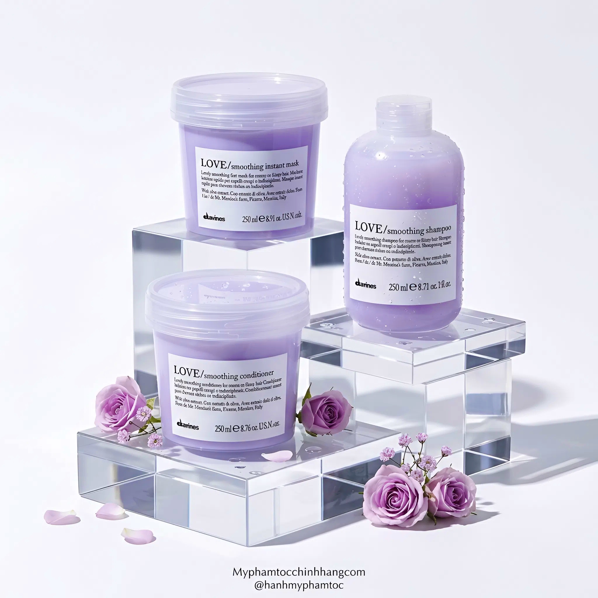 Dầu gội – dầu xả làm suôn mượt tóc Davines Essential Haircare LOVE Smoothing