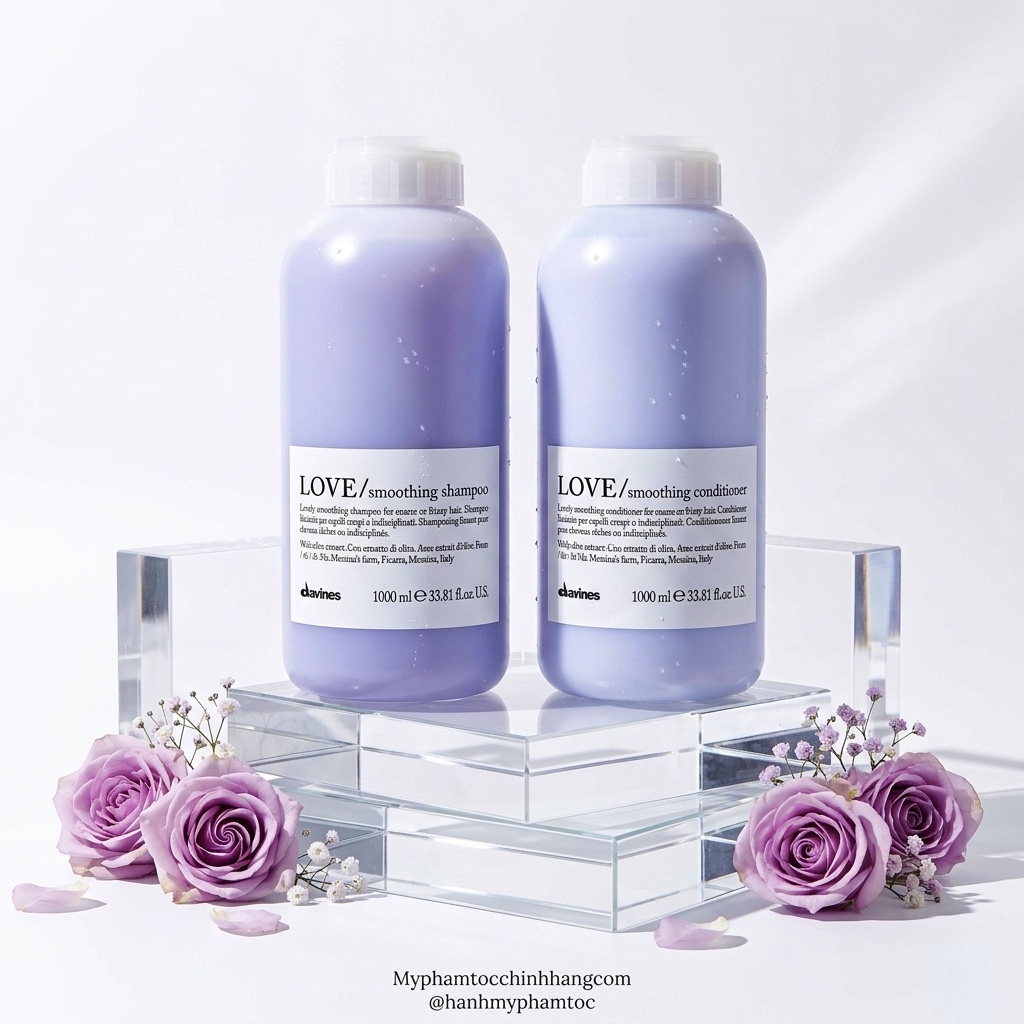 Dầu gội – dầu xả làm suôn mượt tóc Davines Essential Haircare LOVE Smoothing