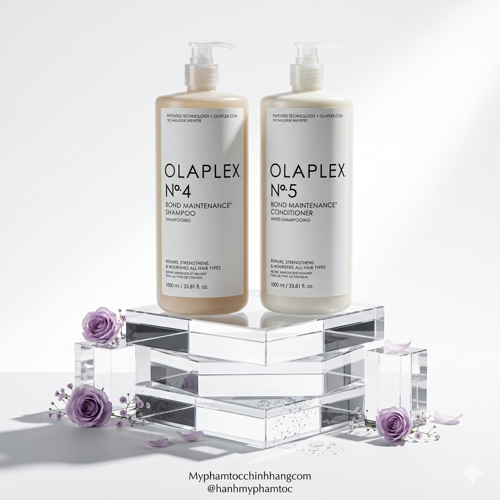 Bộ đôi dầu gội OLAPLEX No.4 và dầu xả OLAPLEX No.5