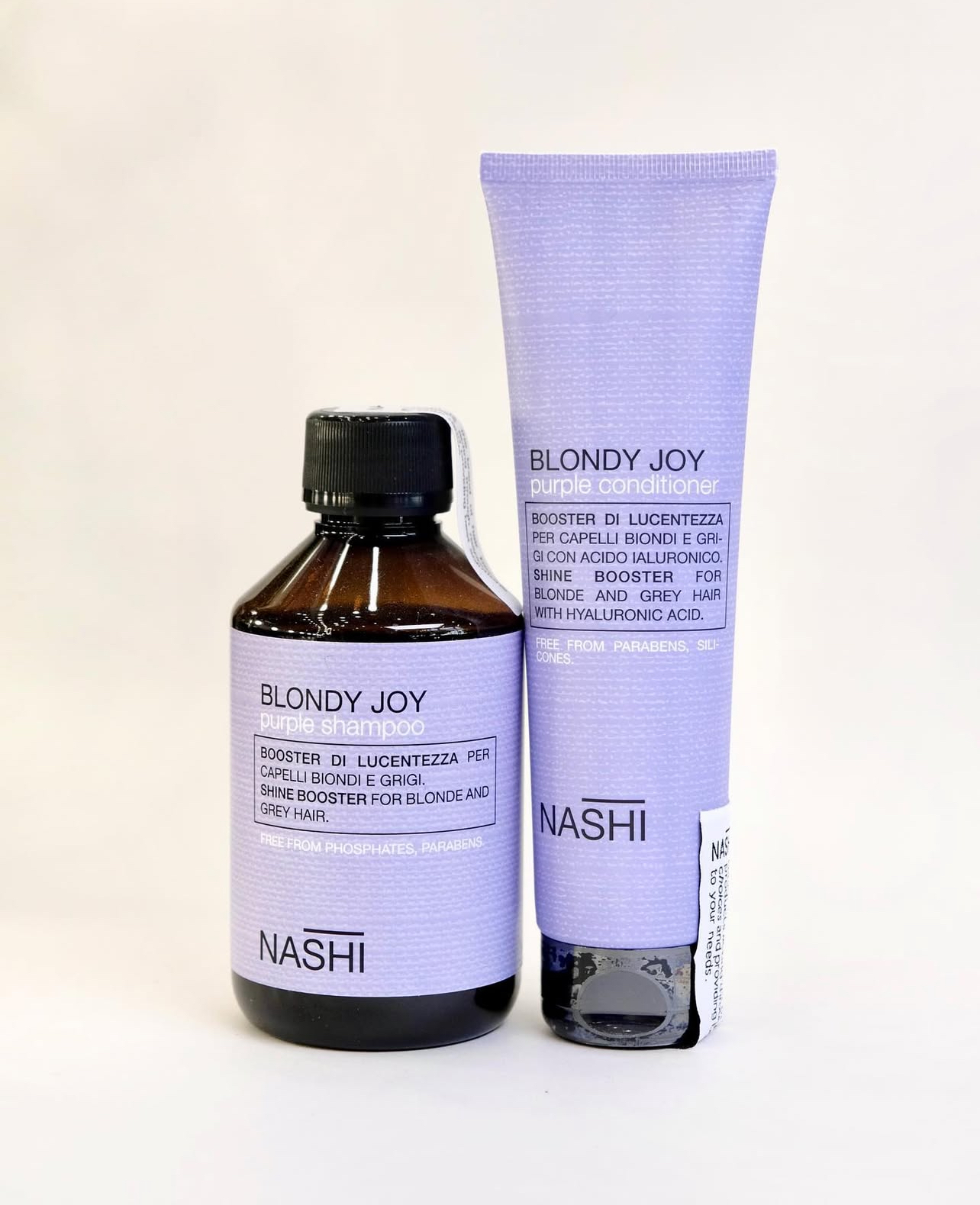 DẦU GỘI XẢ TÍM KHỬ ÁNH VÀNG NASHI  BLONDY JOY 250ML -  150ML