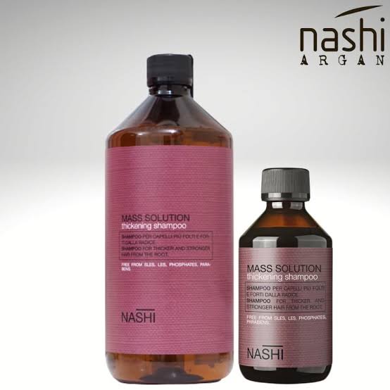 Dầu gội tăng cường độ dày, giảm rụng tóc Nashi Argan Mass Solution