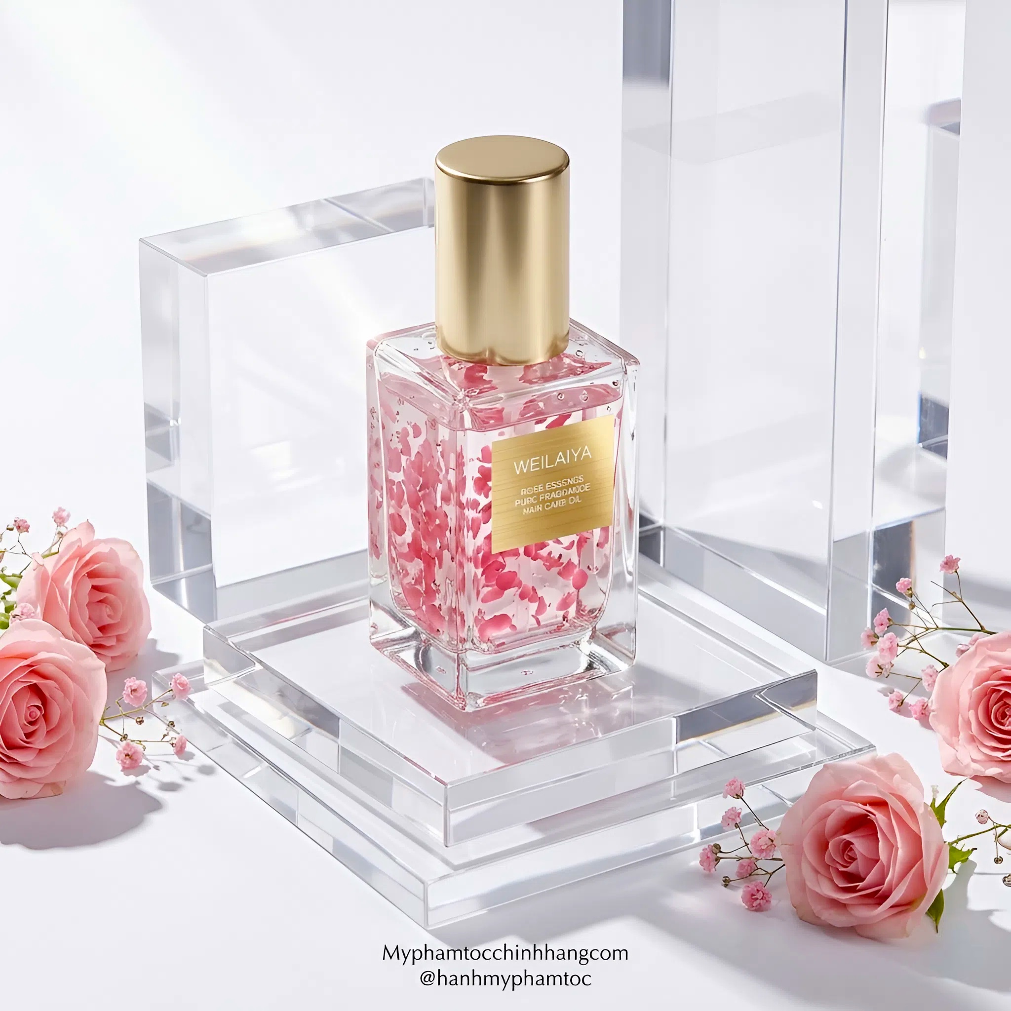 : Dầu Dưỡng Tóc Hoa Hồng Weilaiya Rejuvenate Vitality Rose Essence Pure Fragrance Hair Care Oil 40ml