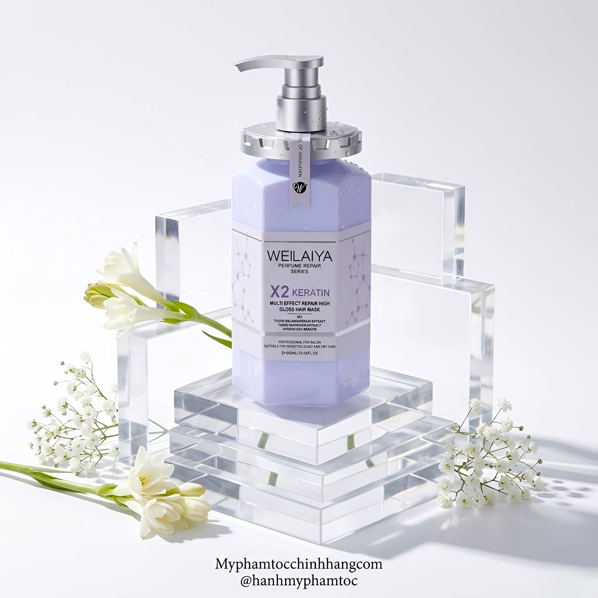 Hấp Đa Tầng Hàn Gắn Liên Kết Tóc Weilaiya Multi Effect Repair High Gloss Hair Mask 450ml