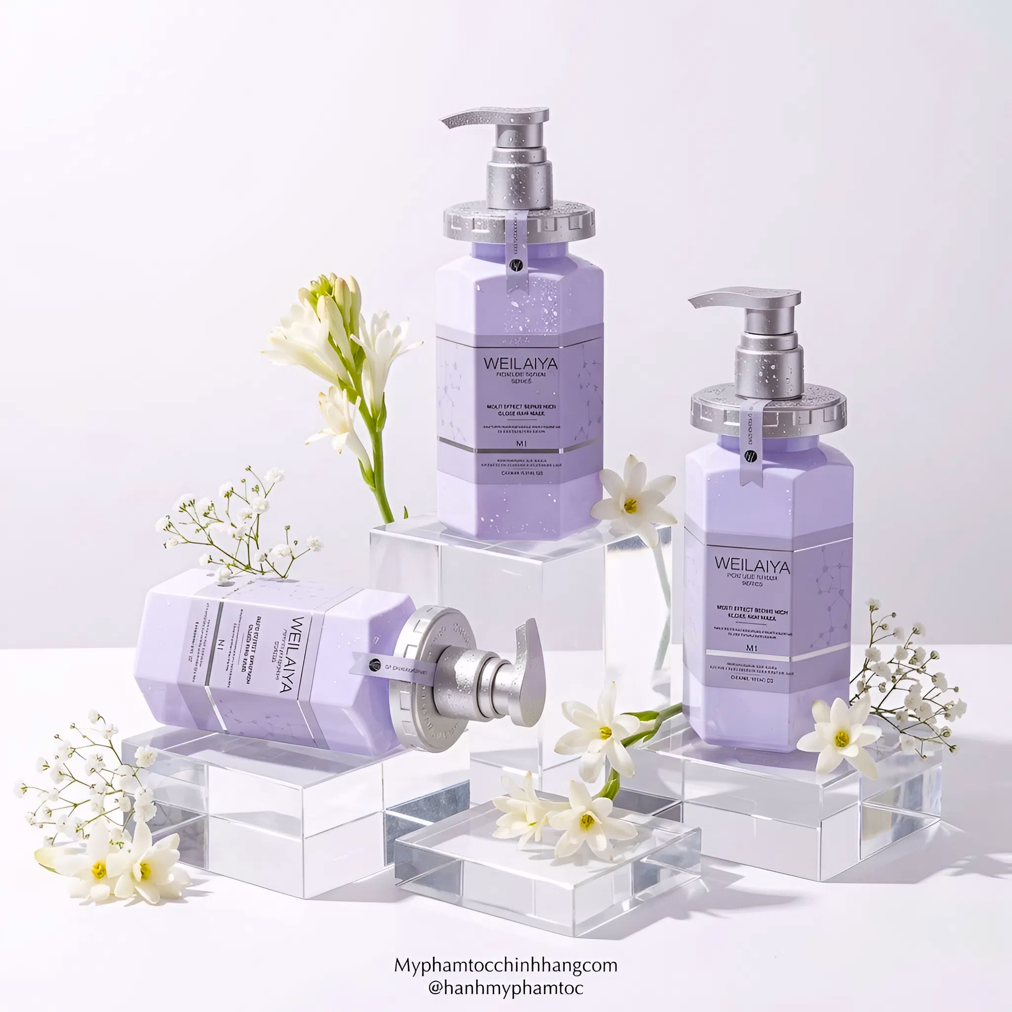 Hấp Đa Tầng Hàn Gắn Liên Kết Tóc Weilaiya Multi Effect Repair High Gloss Hair Mask 450ml