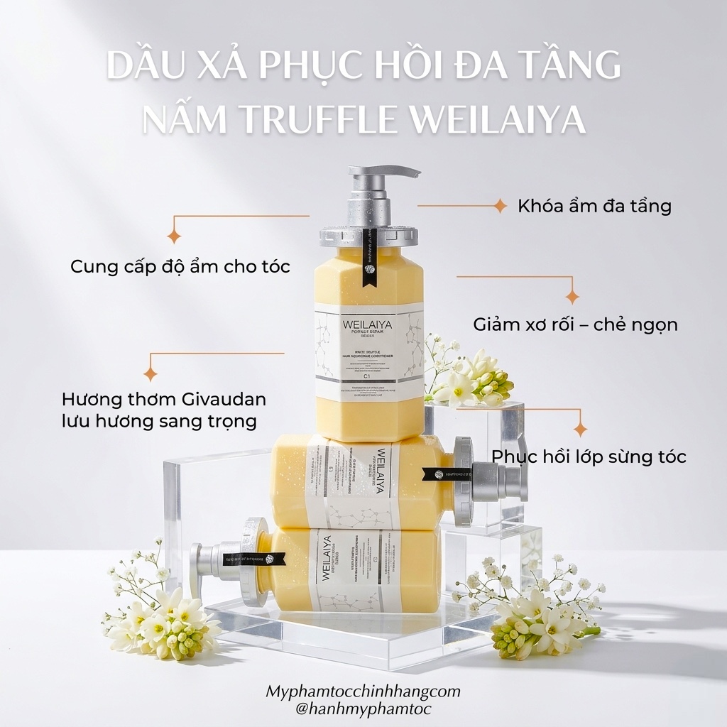 DẦU GỘI XẢ PHỤC HỒI NẤM ĐA TẦNG WEILAIYA TRUFLLE 450ML