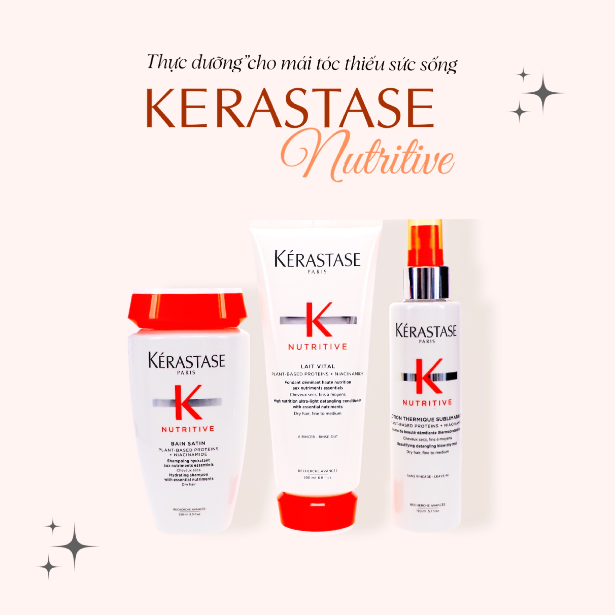 Dầu gội – dầu xả Kérastase Nutritive BAIN SATIN RICHE