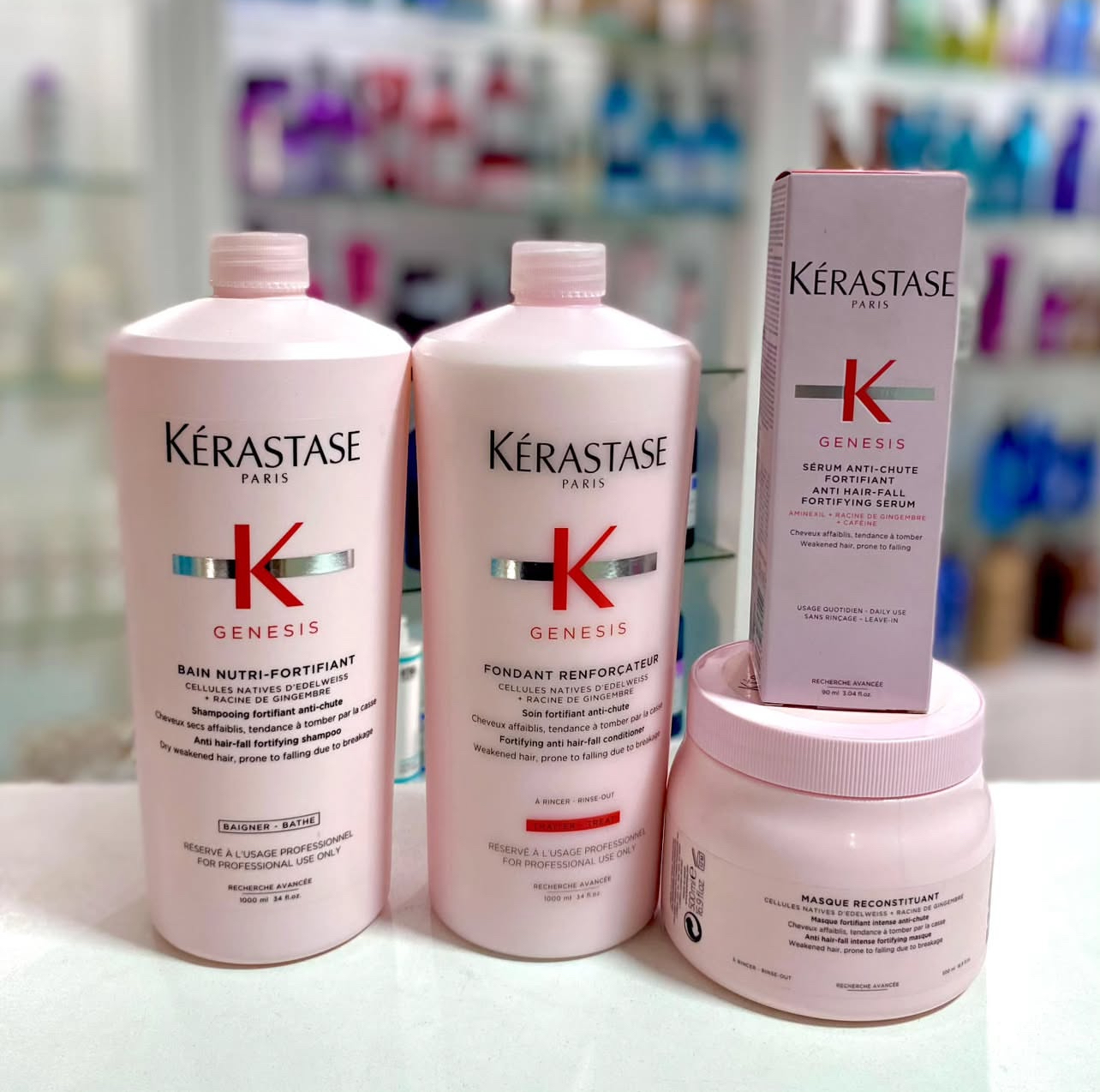 Dầu gội và dầu xả Kérastase Genesis phục hồi sợi tóc yếu, giảm đứt gãy thân tóc