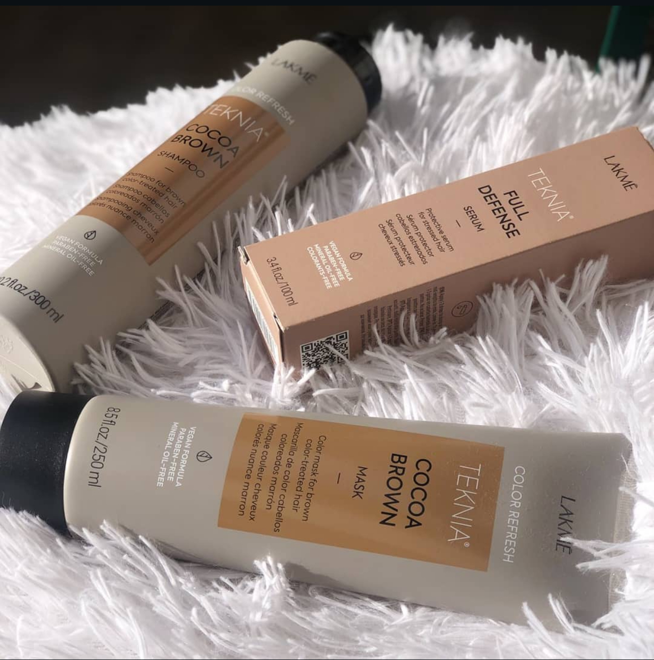 Dầu gội xả cho tóc nhuộm màu nâu LAKME Teknia Cocoa Brown 300ml - 250ml