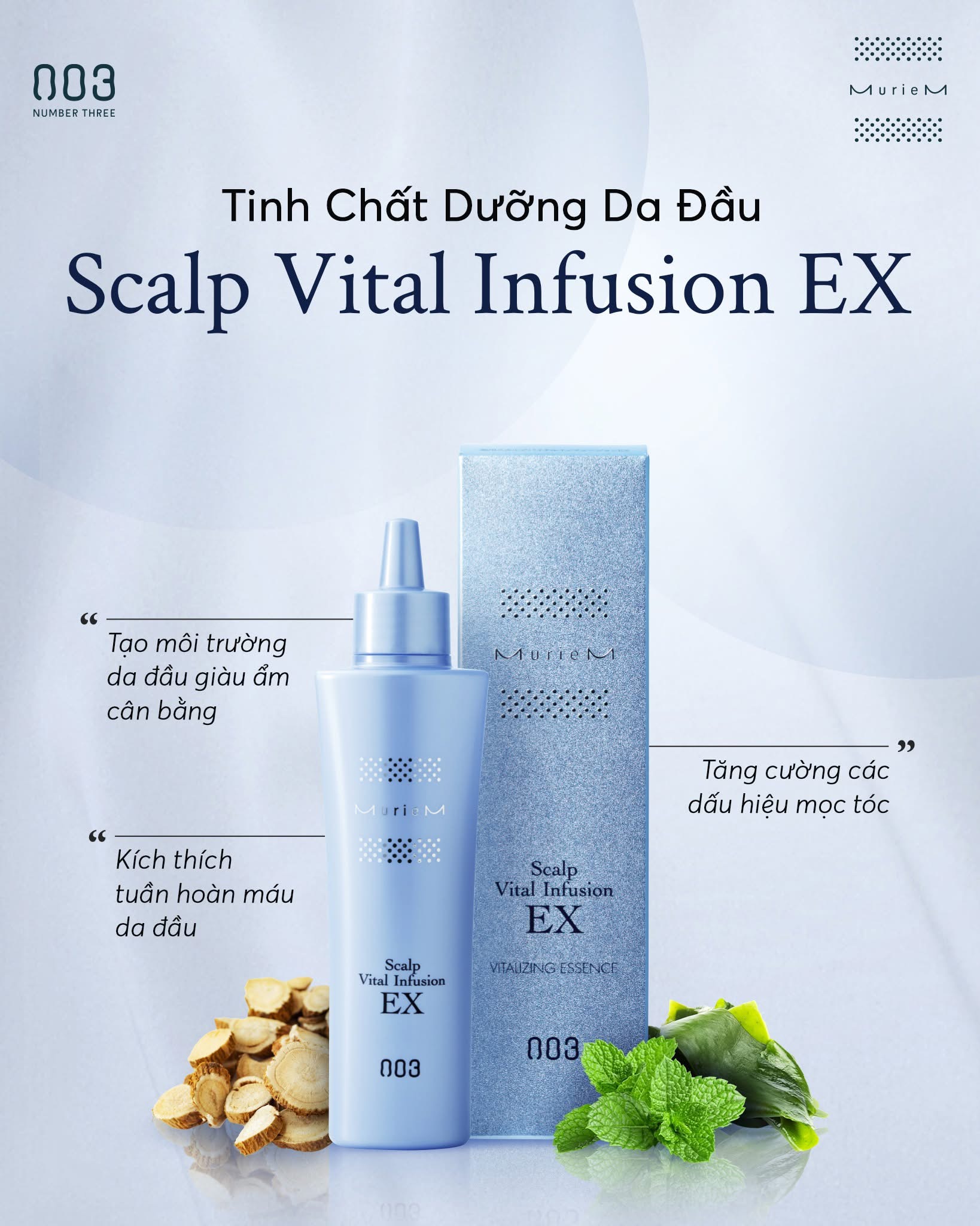 Tinh chất dưỡng da đầu MURIEM SCALP VITAL INFUSION EX MurieM Crystal Scalp Vital Infusion EX 120ml