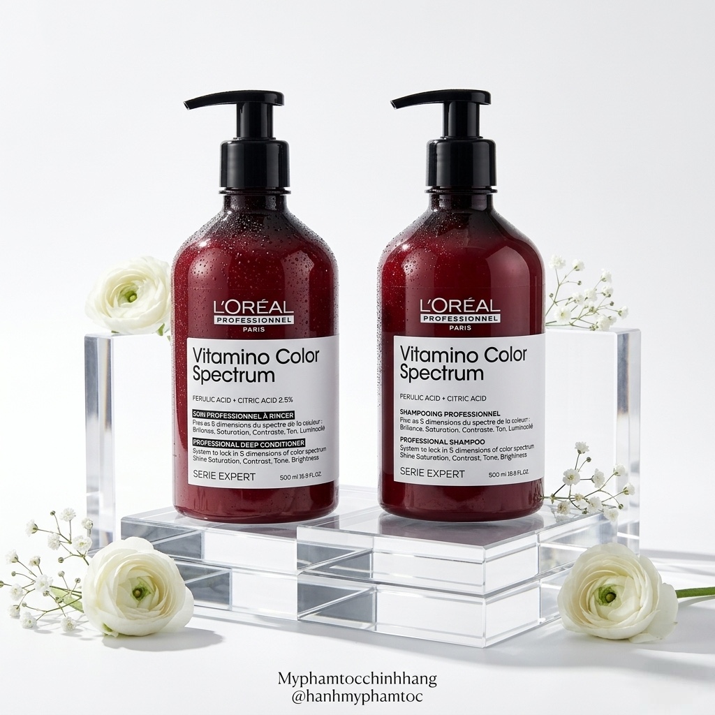 Bộ gội xả, hấp, dưỡng L'Oréal Professionnel Vitamino Color Spectrum bảo vệ màu nhuộm ( mới 2025)