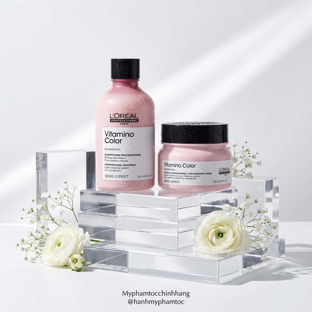 DẦU GỘI XẢ CHO TÓC NHUỘM L'OREAL VITAMINO COLOR 1500ML - 750ML - 500ML