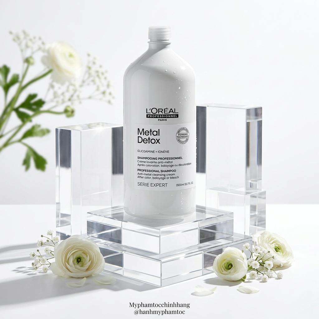 Dầu Gội Và Dầu Hấp L'oreal Metal DX Thải Độc Kim Loại Cho tóc nhuộm 300ML - 250ML - 1500ml - 500ml