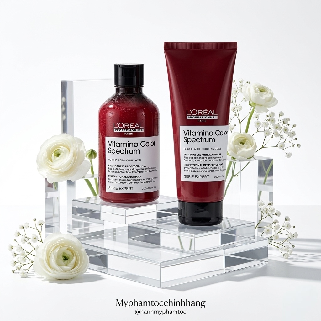 Bộ gội xả, hấp, dưỡng L'Oréal Professionnel Vitamino Color Spectrum bảo vệ màu nhuộm ( mới 2025)