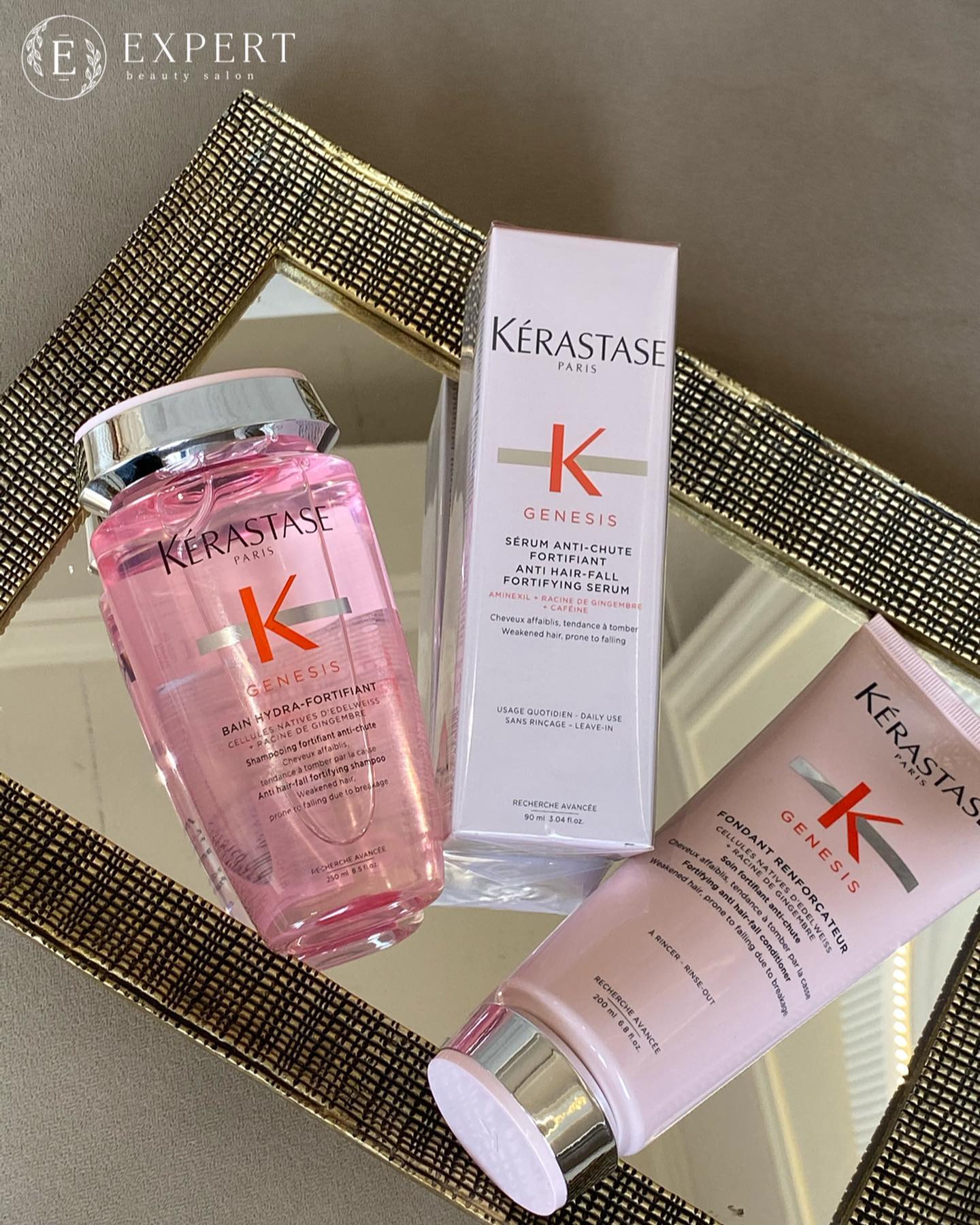 Dầu gội và dầu xả Kérastase Genesis phục hồi sợi tóc yếu, giảm đứt gãy thân tóc