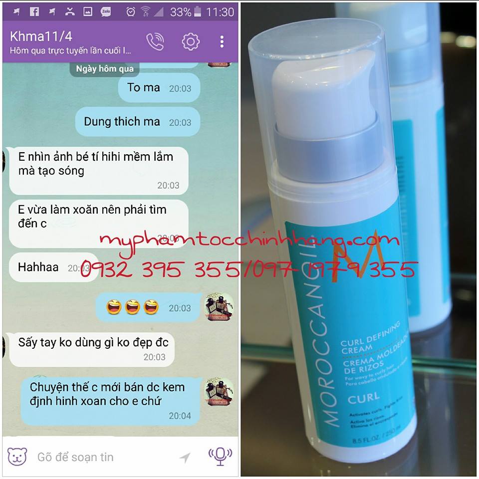 Kem Định Hình Xoăn Moroccanoil Curl Defining Cream 250ml