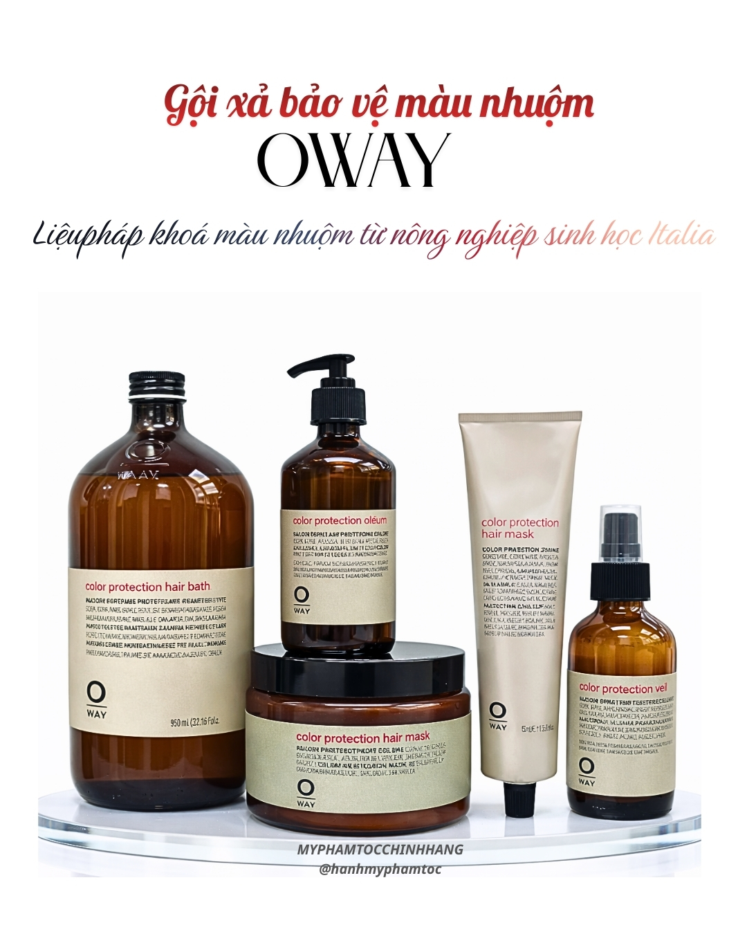 Dầu Gội và mặt nạ Bảo Vệ Màu Nhuộm Oway  Color Protection 240ml - 950ml