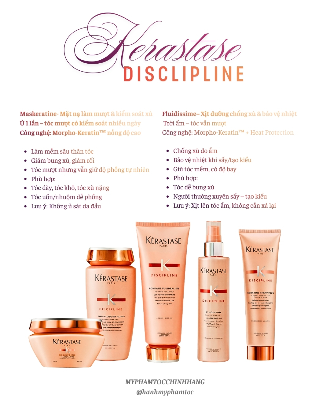 Bộ sản phẩm Dầu Gội – Dầu Xả – Mặt Nạ tóc Kérastase Discipline