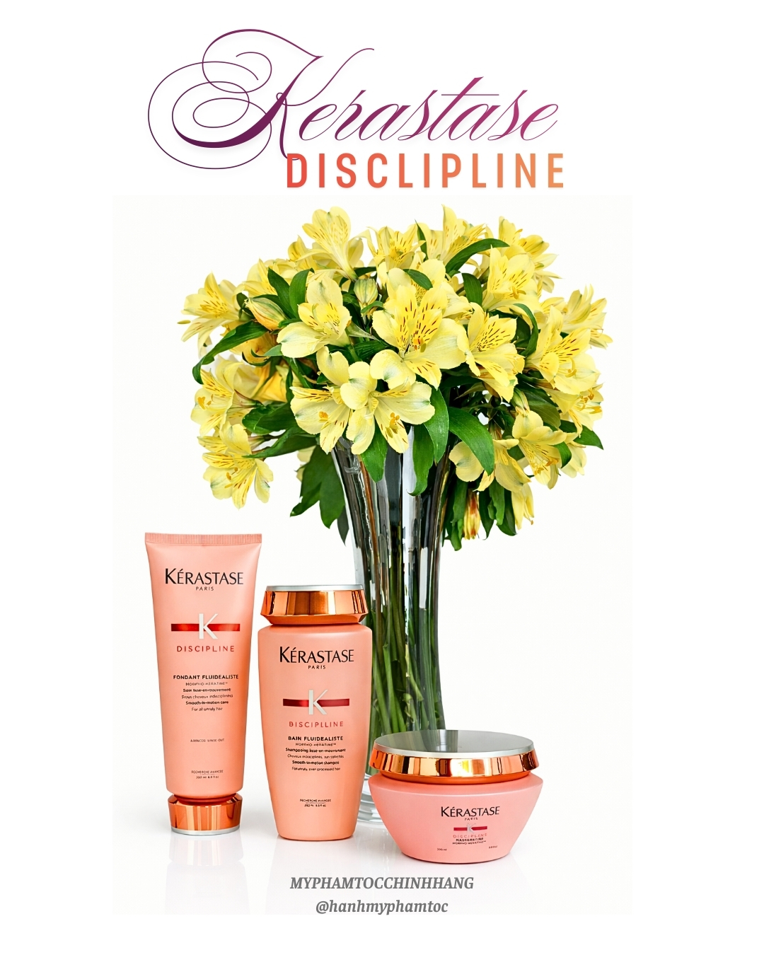 Bộ sản phẩm Dầu Gội – Dầu Xả – Mặt Nạ tóc Kérastase Discipline