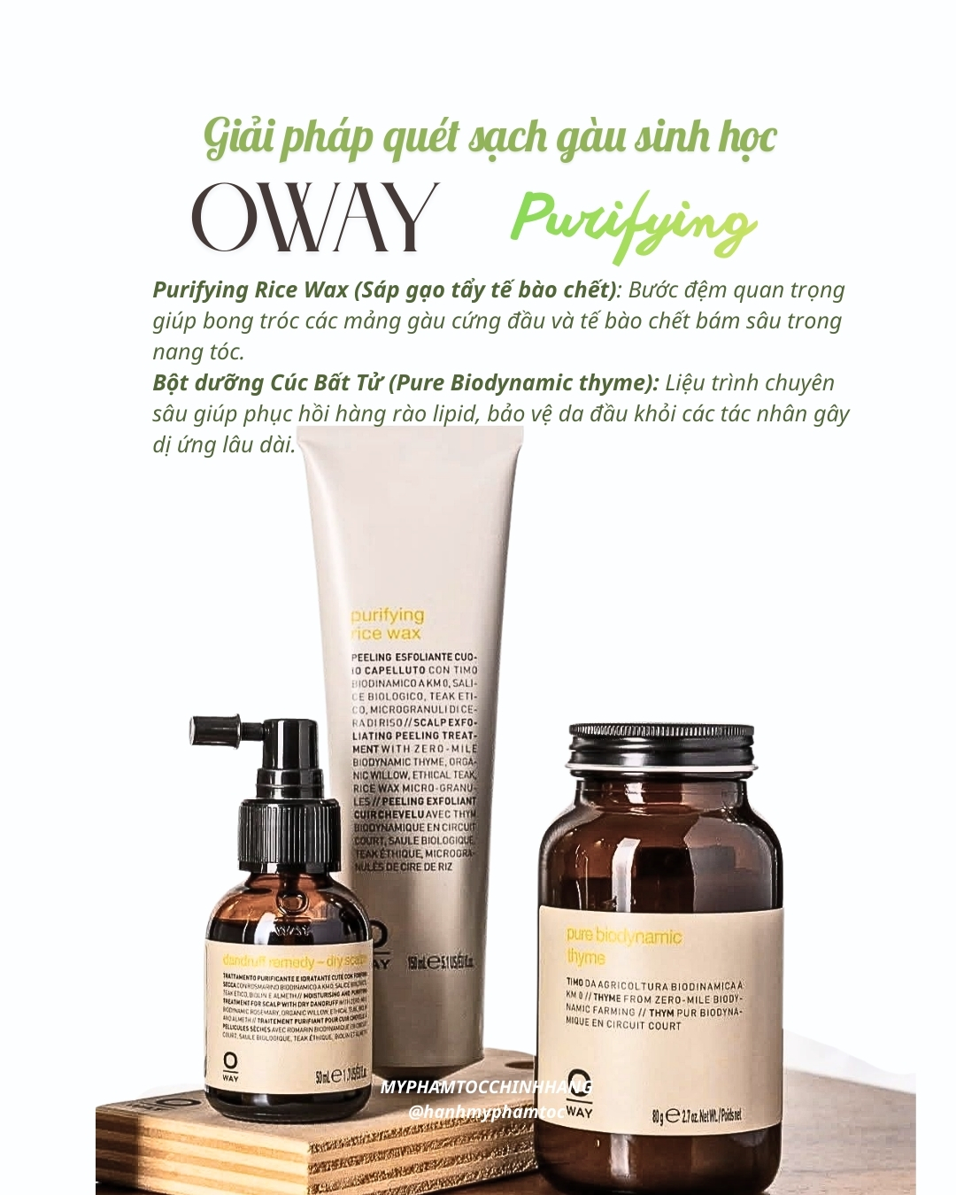 Dầu Gội Trị Gàu Cho Da Đầu Khô Oway Purifying Hair Bath for Dry Scalps