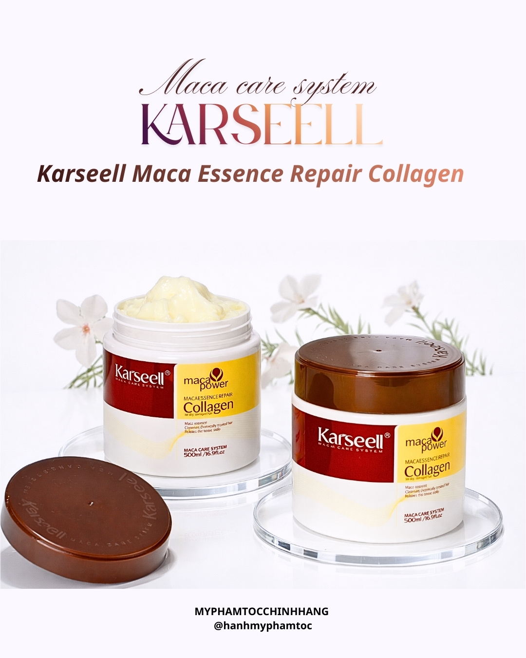 DẦU HẤP TÓC KARSEELL MACA COLLAGEN SIÊU MỀM MƯỢT TÓC 100ML 500ML (DẠNG HŨ VÀ DẠNG TÚI)