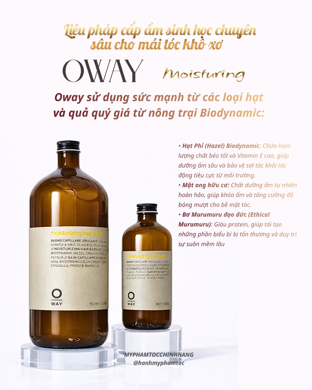 Dầu Gội và mặt nạ Dưỡng Ẩm Oway Moisturizing Hair 240ml/ 950ml/ 500ml