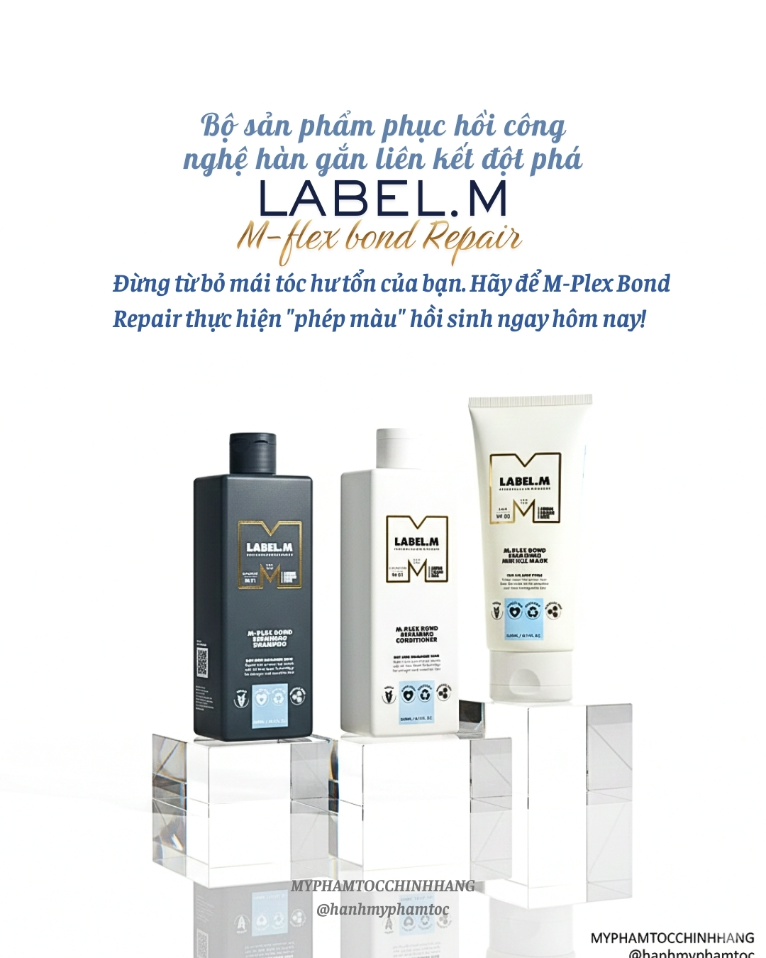 DẦU GỘI XẢ, MẶT NẠ TÓC LABEL.M M-PLEX BOND REPAIRING SIÊU PHUC HỒI 300ML, 1000ML