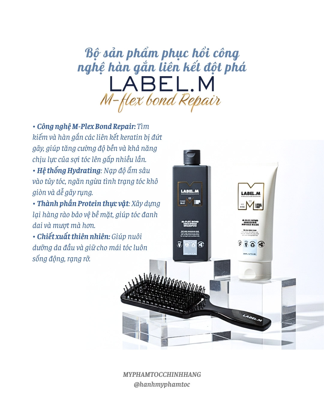 DẦU GỘI XẢ, MẶT NẠ TÓC LABEL.M M-PLEX BOND REPAIRING SIÊU PHUC HỒI 300ML, 1000ML