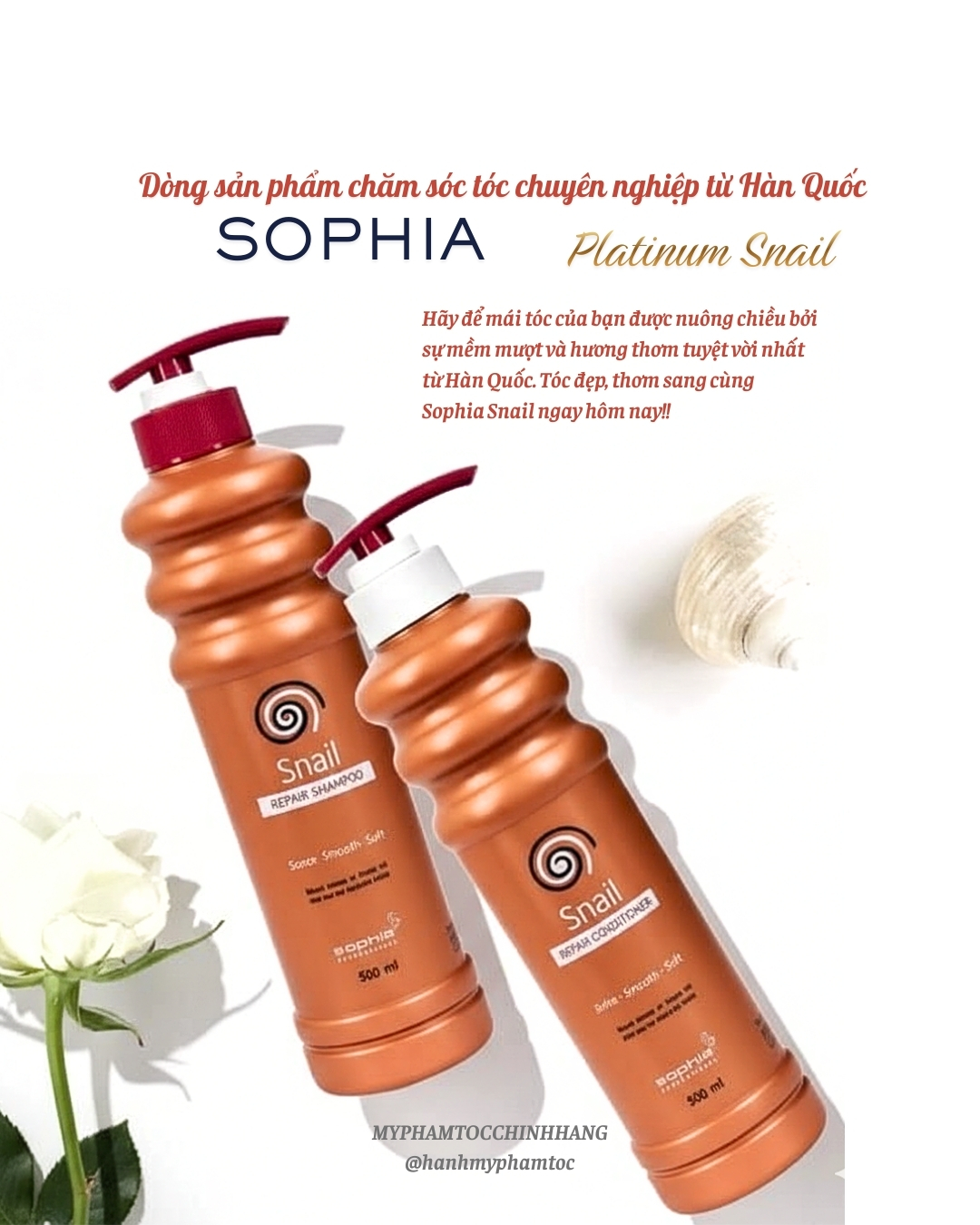 DẦU GỘI XẢ SHOPHIA SNAIL PROFESSIONAL SHAMPOO & CONDITIONER 500ML